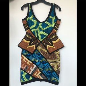 Herve Leger Colorblock Dress